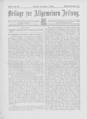 Allgemeine Zeitung Donnerstag 7. März 1895