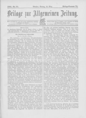 Allgemeine Zeitung Montag 25. März 1895