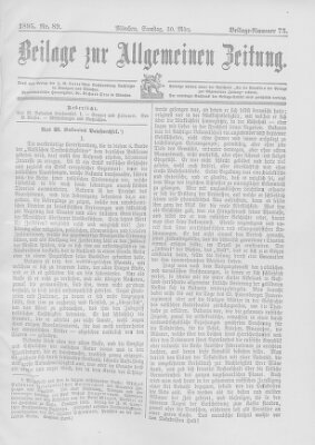 Allgemeine Zeitung Samstag 30. März 1895