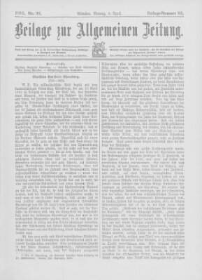 Allgemeine Zeitung Montag 8. April 1895