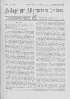 Allgemeine Zeitung Dienstag 30. April 1895