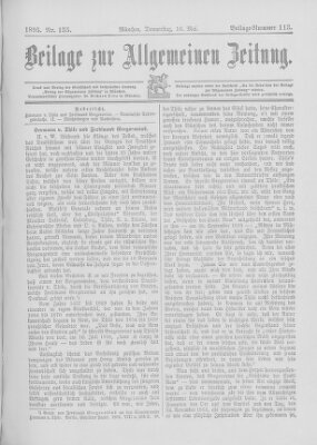 Allgemeine Zeitung Donnerstag 16. Mai 1895