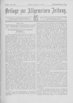 Allgemeine Zeitung Freitag 17. Mai 1895