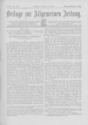 Allgemeine Zeitung Dienstag 28. Mai 1895