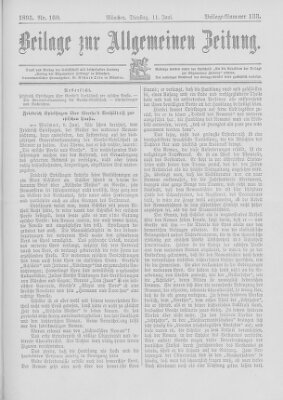 Allgemeine Zeitung Dienstag 11. Juni 1895