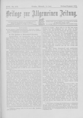 Allgemeine Zeitung Mittwoch 12. Juni 1895