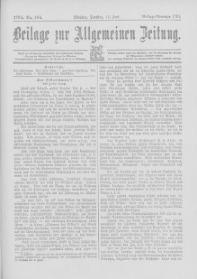 Allgemeine Zeitung Samstag 15. Juni 1895