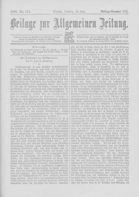 Allgemeine Zeitung Samstag 22. Juni 1895