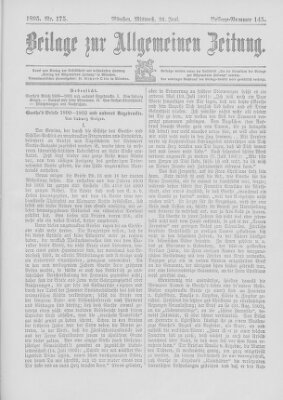 Allgemeine Zeitung Mittwoch 26. Juni 1895