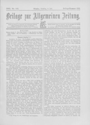 Allgemeine Zeitung Samstag 6. Juli 1895