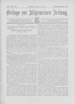 Allgemeine Zeitung Montag 15. Juli 1895