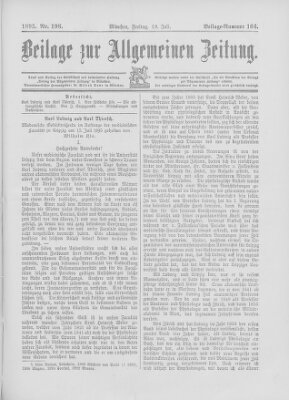 Allgemeine Zeitung Freitag 19. Juli 1895