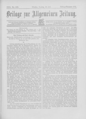 Allgemeine Zeitung Samstag 20. Juli 1895