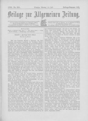 Allgemeine Zeitung Montag 22. Juli 1895