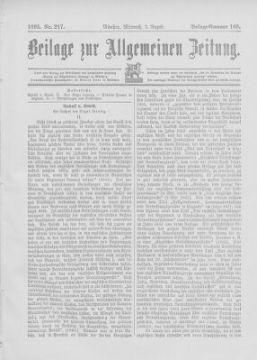 Allgemeine Zeitung Mittwoch 7. August 1895