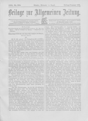 Allgemeine Zeitung Mittwoch 14. August 1895