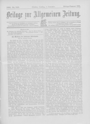 Allgemeine Zeitung Samstag 7. September 1895