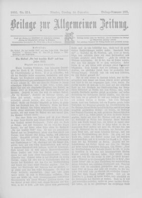 Allgemeine Zeitung Dienstag 10. September 1895