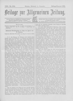 Allgemeine Zeitung Mittwoch 11. September 1895