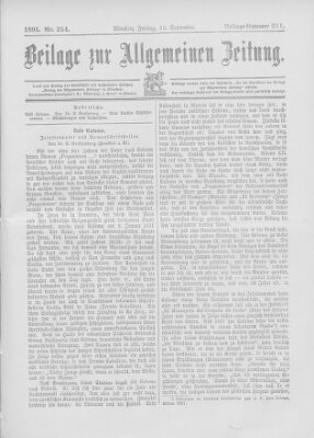 Allgemeine Zeitung Freitag 13. September 1895