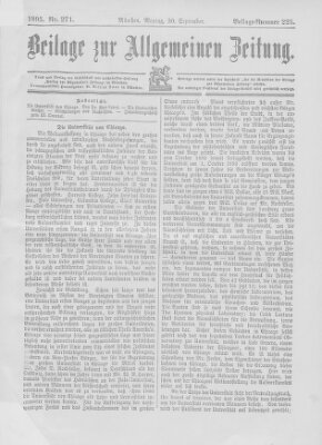 Allgemeine Zeitung Montag 30. September 1895