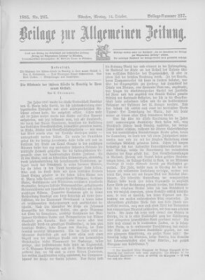 Allgemeine Zeitung Montag 14. Oktober 1895