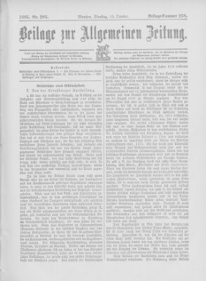 Allgemeine Zeitung Dienstag 15. Oktober 1895