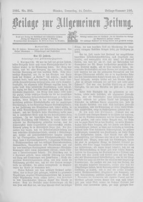 Allgemeine Zeitung Donnerstag 24. Oktober 1895