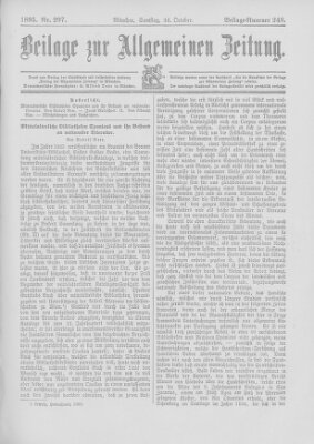 Allgemeine Zeitung Samstag 26. Oktober 1895