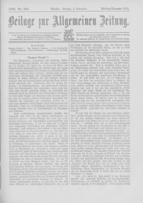 Allgemeine Zeitung Montag 4. November 1895