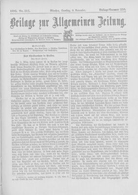 Allgemeine Zeitung Samstag 9. November 1895