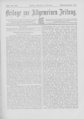 Allgemeine Zeitung Mittwoch 13. November 1895