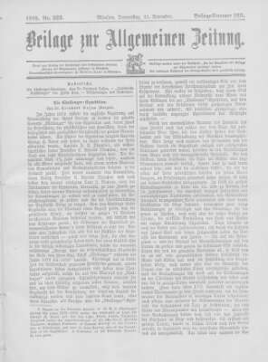 Allgemeine Zeitung Donnerstag 21. November 1895