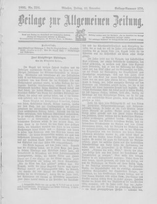 Allgemeine Zeitung Freitag 22. November 1895