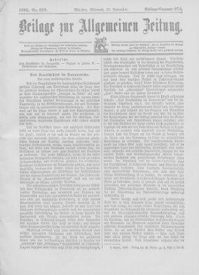 Allgemeine Zeitung Mittwoch 27. November 1895