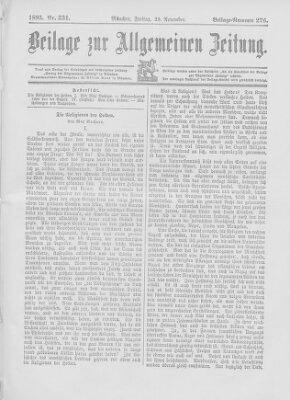 Allgemeine Zeitung Freitag 29. November 1895