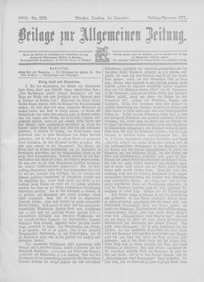 Allgemeine Zeitung Samstag 30. November 1895