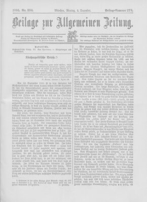 Allgemeine Zeitung Montag 2. Dezember 1895