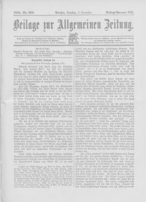 Allgemeine Zeitung Samstag 7. Dezember 1895