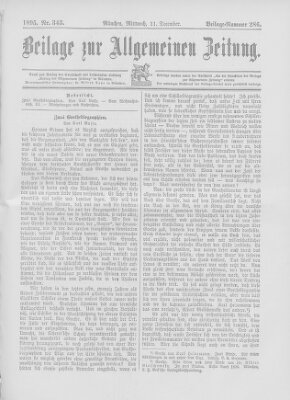 Allgemeine Zeitung Mittwoch 11. Dezember 1895