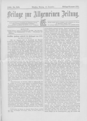 Allgemeine Zeitung Montag 16. Dezember 1895