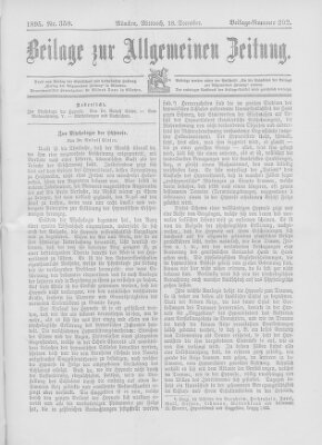 Allgemeine Zeitung Mittwoch 18. Dezember 1895