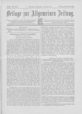 Allgemeine Zeitung Donnerstag 19. Dezember 1895