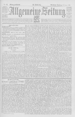 Allgemeine Zeitung Dienstag 14. Januar 1896