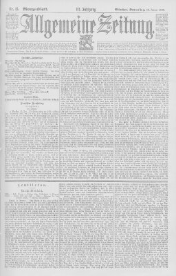 Allgemeine Zeitung Donnerstag 16. Januar 1896