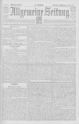 Allgemeine Zeitung Mittwoch 22. Januar 1896