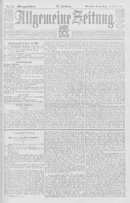 Allgemeine Zeitung Donnerstag 23. Januar 1896