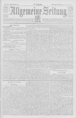 Allgemeine Zeitung Montag 27. Januar 1896