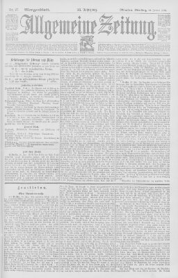 Allgemeine Zeitung Dienstag 28. Januar 1896