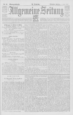 Allgemeine Zeitung Freitag 31. Januar 1896